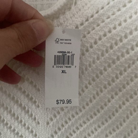 NWT Gap cotton sundress. White. Lined. Elastic in back PTP 20 in & stretches. XL - Picture 7 of 12